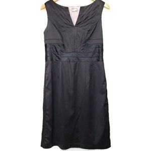 Kay Unger Black Satin Little Black Dress